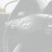Close up on Hyundai Steering Wheel
