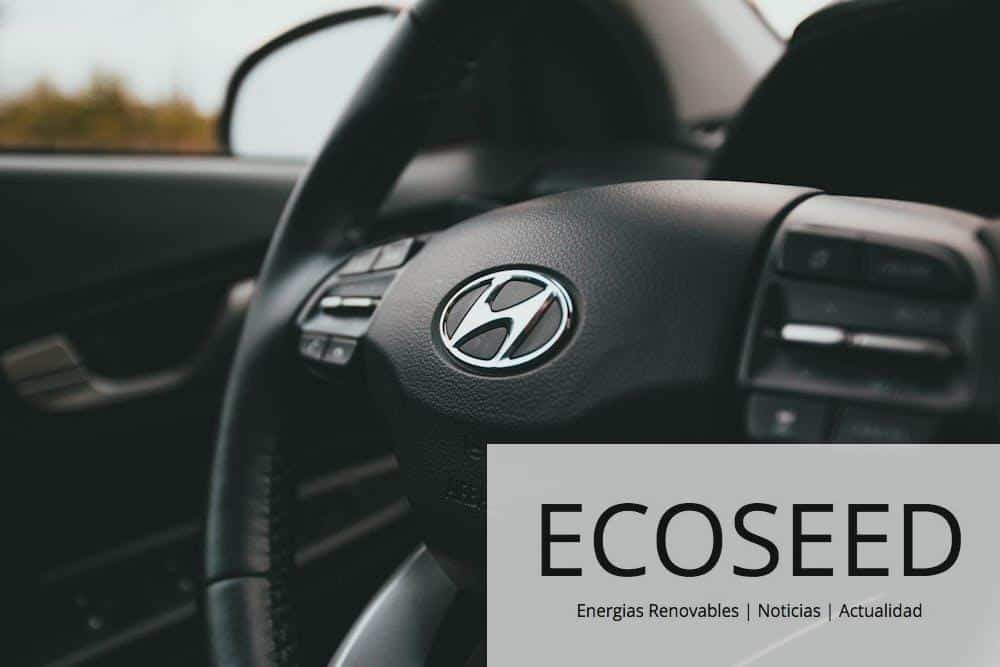 Close up on Hyundai Steering Wheel