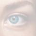 selective focus of blue-eyed person